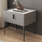 Modern Slate Nightstand Lower Shelf Bedside Cabinet with Drawer for Bedroom Light Gray 1 Piece Clearhalo 'Bedroom Furniture' 'furn' 'furn_night_stand' 'Furniture' 'night_stand' 'Nightstands' 6136001