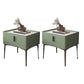 Modern Slate Nightstand Lower Shelf Bedside Cabinet with Drawer for Bedroom Green 2 Piece Set Clearhalo 'Bedroom Furniture' 'furn' 'furn_night_stand' 'Furniture' 'night_stand' 'Nightstands' 6136006