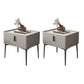 Modern Slate Nightstand Lower Shelf Bedside Cabinet with Drawer for Bedroom Gray-Khaki 2 Piece Set Clearhalo 'Bedroom Furniture' 'furn' 'furn_night_stand' 'Furniture' 'night_stand' 'Nightstands' 6136008