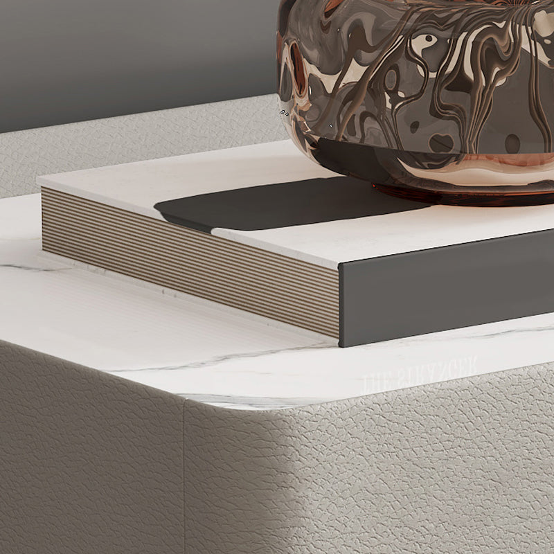 Modern Slate Nightstand Lower Shelf Bedside Cabinet with Drawer for Bedroom Clearhalo 'Bedroom Furniture' 'furn' 'furn_night_stand' 'Furniture' 'night_stand' 'Nightstands' 6136012