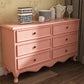 Coastal Dresser Manufactured Wood Storage Chest Dresser for Bedroom