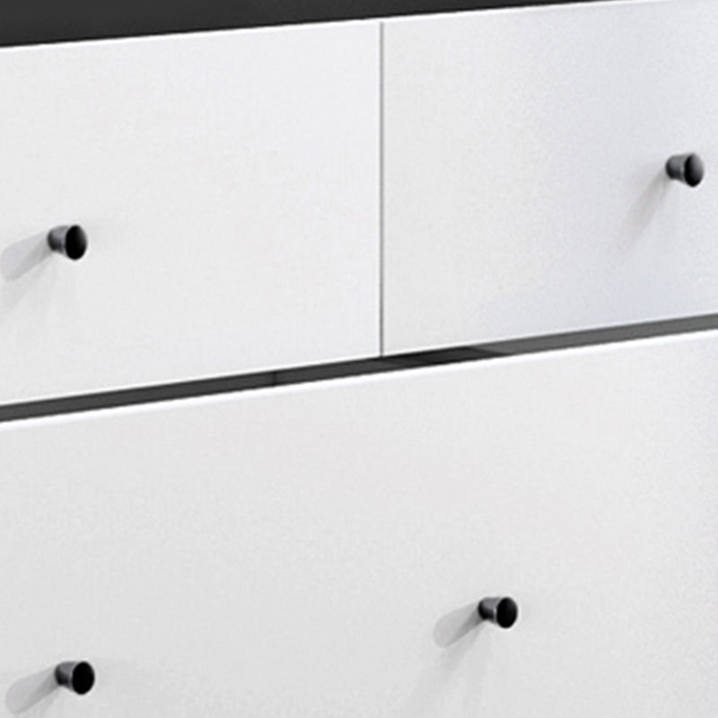 Cassettiera contemporanea da 13,65 pollici di larghezza con 4/7 cassetti