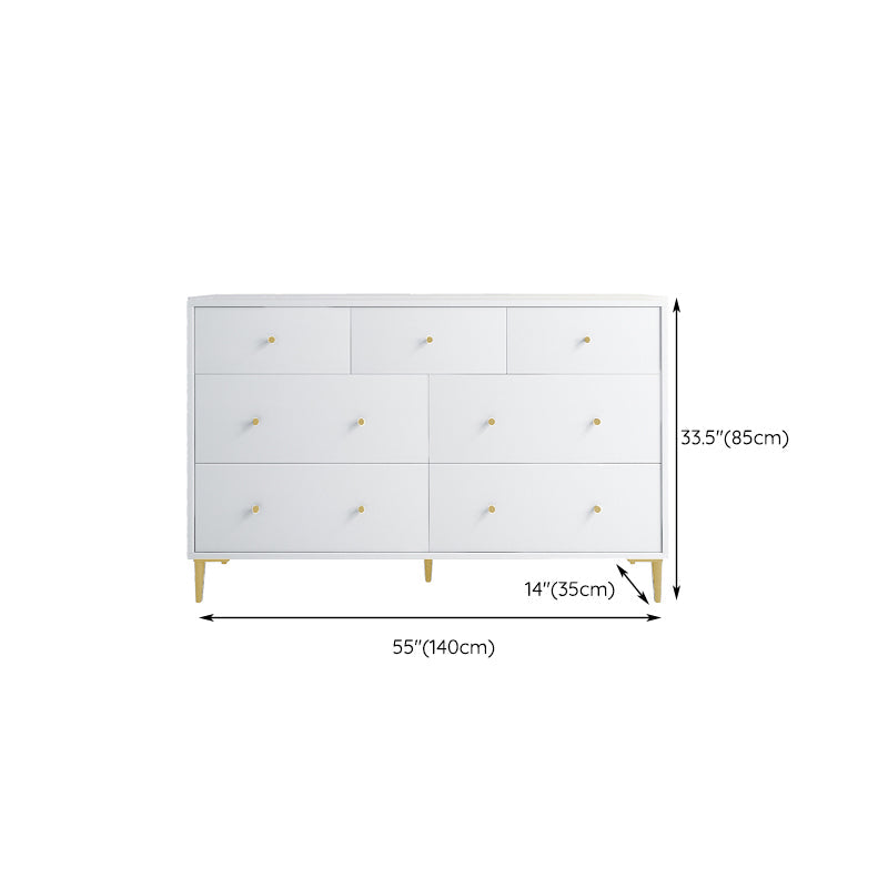 Cassettiera contemporanea da 13,65 pollici di larghezza con 4/7 cassetti