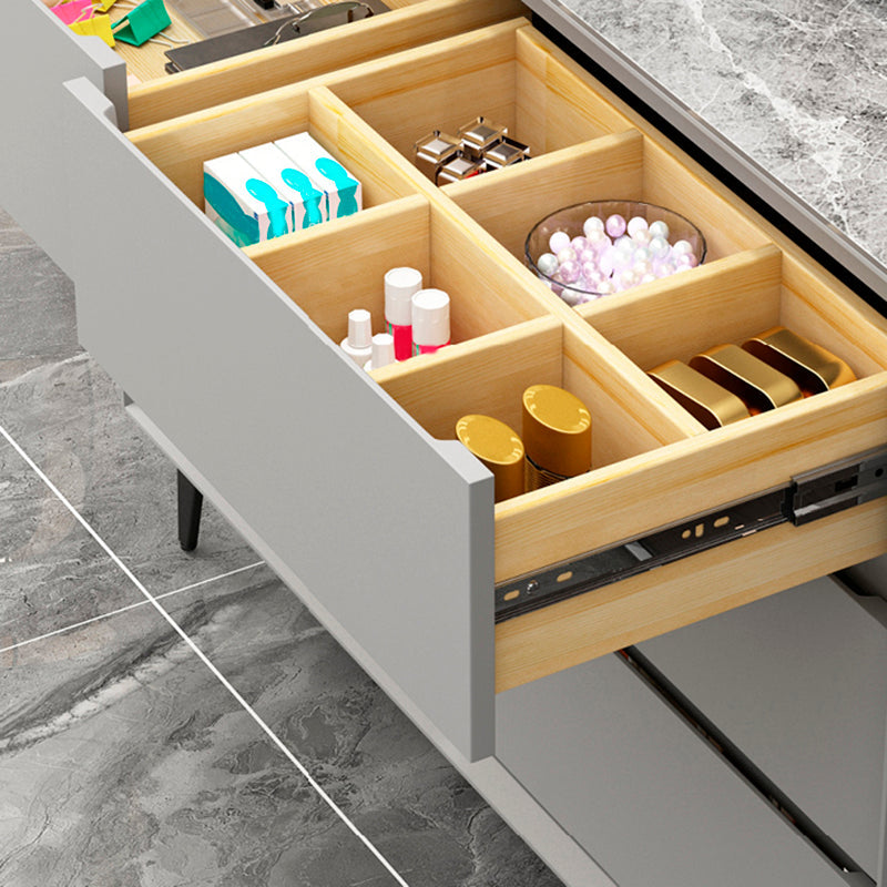 Cassettiera moderna in pietra da 15,6 pollici di larghezza con 3/6 cassetti