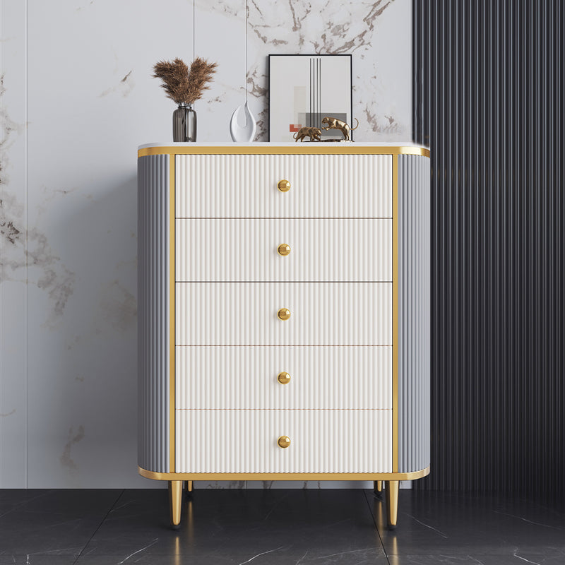 14.82-inch Width Glam Storage Chest Stone Dresser with 5/6 Drawers Grey 5 Clearhalo 'Bedroom Furniture' 'Dressers & Chests' 'dressers_chests' 'furn' 'furn_dressers_chests' 'Furniture' 6136106