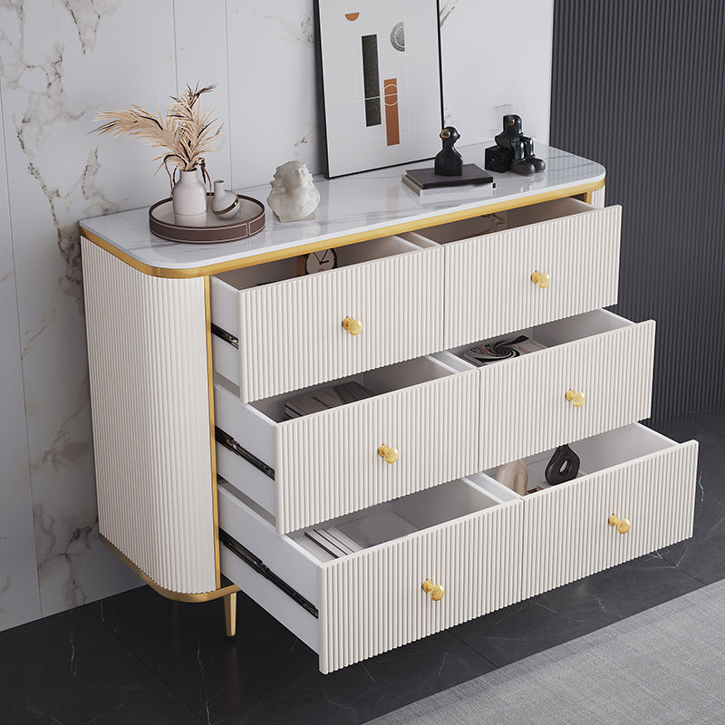 14.82-inch Width Glam Storage Chest Stone Dresser with 5/6 Drawers Clearhalo 'Bedroom Furniture' 'Dressers & Chests' 'dressers_chests' 'furn' 'furn_dressers_chests' 'Furniture' 6136107