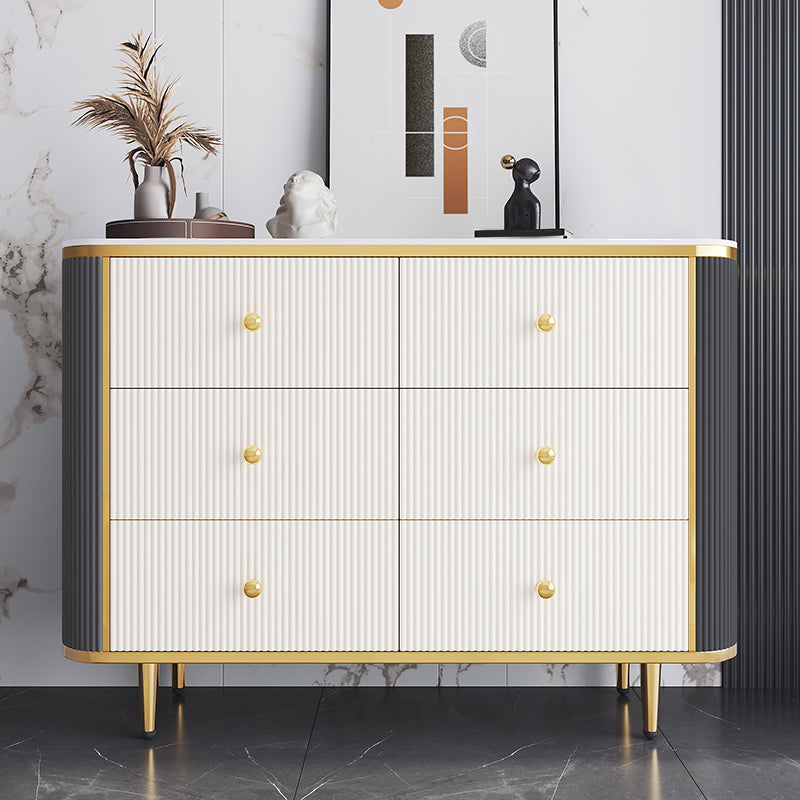 14.82-inch Width Glam Storage Chest Stone Dresser with 5/6 Drawers Black 6 Clearhalo 'Bedroom Furniture' 'Dressers & Chests' 'dressers_chests' 'furn' 'furn_dressers_chests' 'Furniture' 6136113