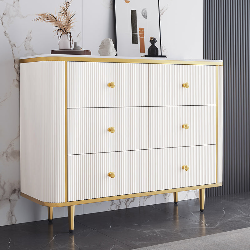 14.82-inch Width Glam Storage Chest Stone Dresser with 5/6 Drawers White 6 Clearhalo 'Bedroom Furniture' 'Dressers & Chests' 'dressers_chests' 'furn' 'furn_dressers_chests' 'Furniture' 6136115