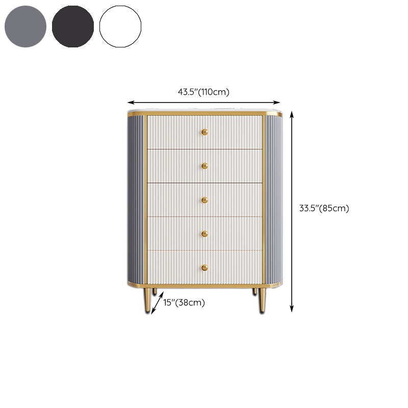 14.82-inch Width Glam Storage Chest Stone Dresser with 5/6 Drawers Clearhalo 'Bedroom Furniture' 'Dressers & Chests' 'dressers_chests' 'furn' 'furn_dressers_chests' 'Furniture' 6136124
