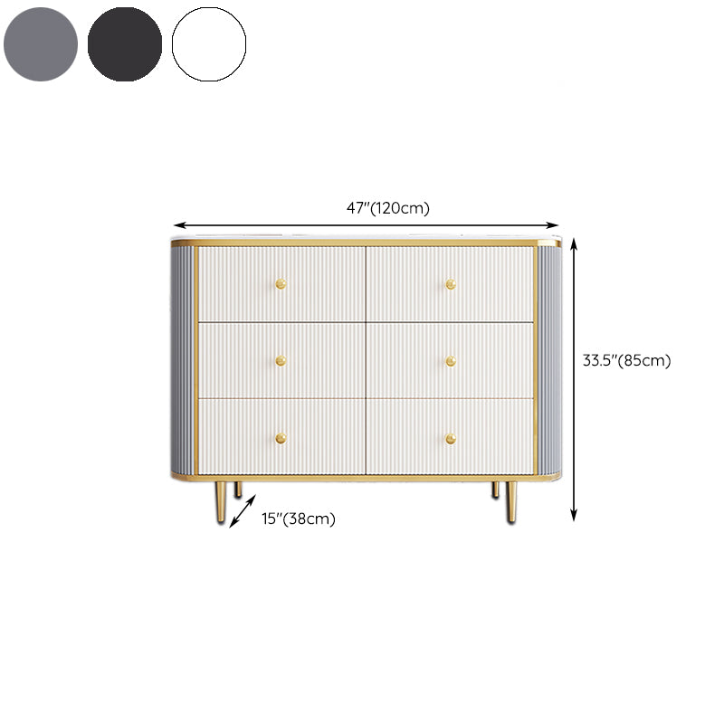 14.82-inch Width Glam Storage Chest Stone Dresser with 5/6 Drawers Clearhalo 'Bedroom Furniture' 'Dressers & Chests' 'dressers_chests' 'furn' 'furn_dressers_chests' 'Furniture' 6136125