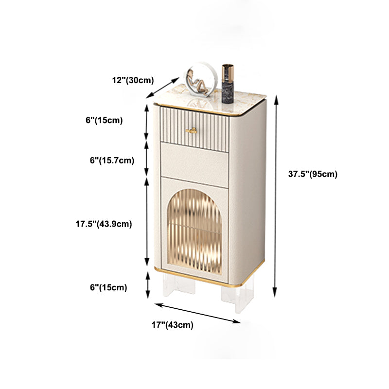 Cassettiera portaoggetti Glam in pietra da 11,7 pollici di larghezza