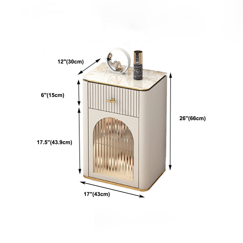 Cassettiera portaoggetti Glam in pietra da 11,7 pollici di larghezza