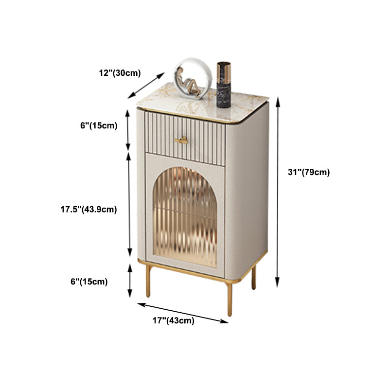 Cassettiera portaoggetti Glam in pietra da 11,7 pollici di larghezza