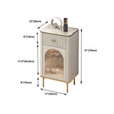 11.7-inch Width Glam Storage Chest Stone Storage Chest Dresser