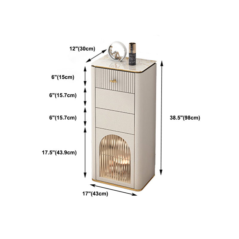 Cassettiera portaoggetti Glam in pietra da 11,7 pollici di larghezza