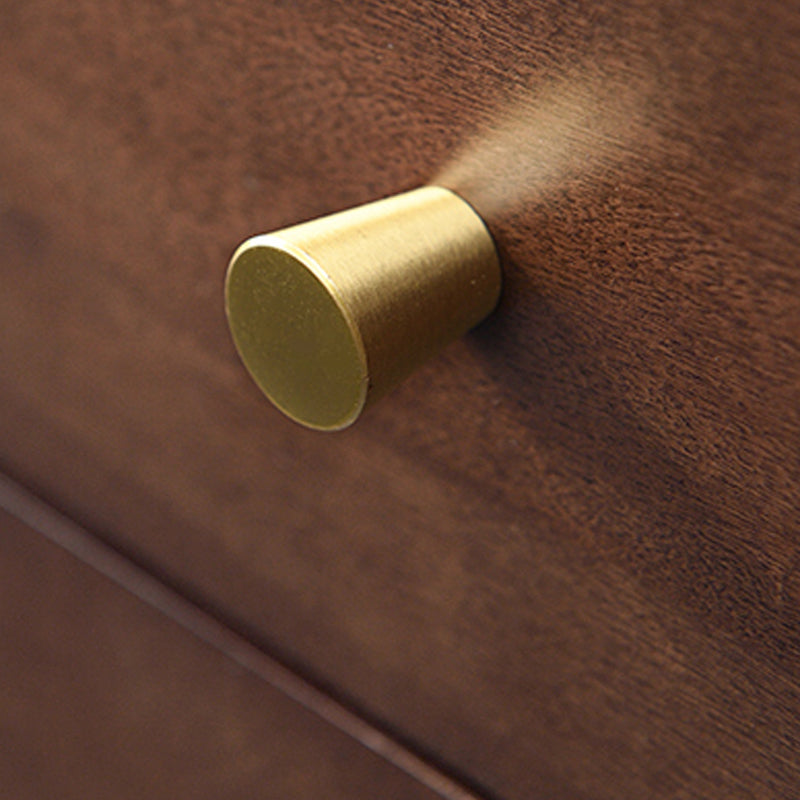 Cassettiera verticale Glam in legno massello con piedini in metallo