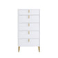 Commode contemporaine de 13,65 pouces de largeur avec 3/4/5 tiroirs