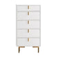 Commode contemporaine de 13,65 pouces de largeur avec 3/4/5 tiroirs