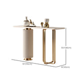 Consola Glam Tabla 15.74 "Mesa de sofá de la consola rectangular W para Hall