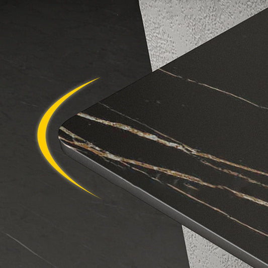 15" Wide Stone Contemporary Console Table Black Rectangle Sofa Table Clearhalo 'Console Tables' 'console_tables' 'Entry & Mudroom Furniture' 'furn' 'furn_console_tables' 'Furniture' 6136323