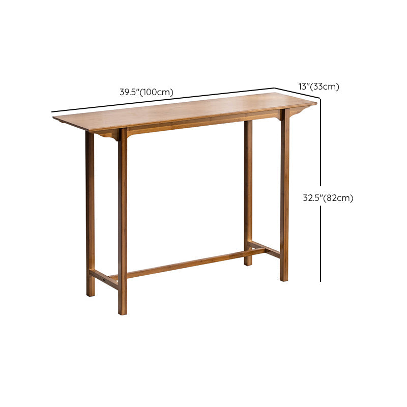 Mesa de consola moderna de mediados de siglo Mesa de consola de rectángulo marrón oscuro