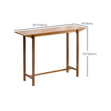 Mesa de consola moderna de mediados de siglo Mesa de consola de rectángulo marrón oscuro