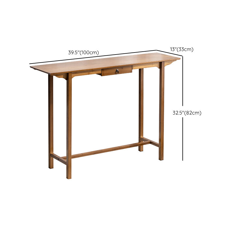 Mesa de consola moderna de mediados de siglo Mesa de consola de rectángulo marrón oscuro