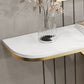 Marmeren halve maan console tabel 31,5-inch hoge accenttafel met 1 plank
