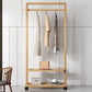 Contemporary Style Coat Hanger Solid Rubberwood Hooks Design Coat Rack for Living Room