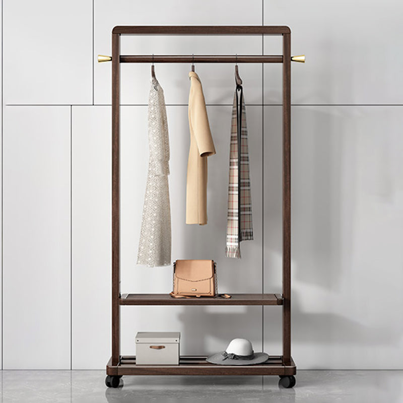 Contemporary Style Coat Hanger Solid Rubberwood Hooks Design Coat Rack for Living Room