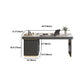 Dark Taupe Writing Desk Drawers Storage Glam Office Desk with Built in Outlets Clearhalo 'furn' 'furn_office_desk' 'Furniture' 'Office Desks' 'Office Furniture' 'office_desk' 6136508
