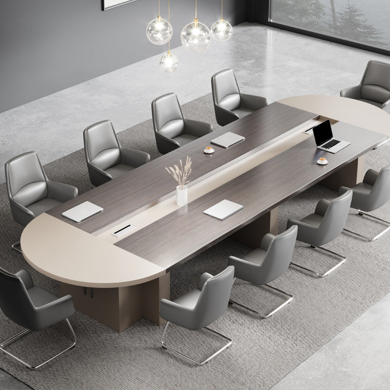 Office Pewter Writing Desk Modern & Contemporary Writing Desk 141.7"L x 59.1"W x 29.5"H Clearhalo 'furn' 'furn_office_desk' 'Furniture' 'Office Desks' 'Office Furniture' 'office_desk' 6136511