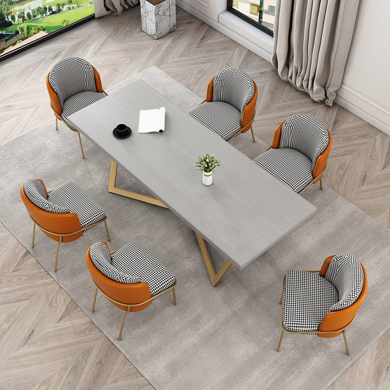 Massief hout rechthoekig schrijfbureau Glam Meeting Desk voor kantoor