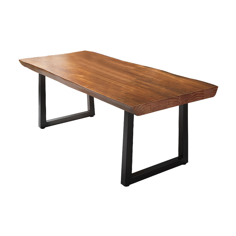 Rechteck -Büroschreibtisch mit industriellem Schreibtisch mit Metallbeinen