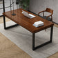 Industrial Home Rectangular Office Desk Solid Wood Writing Desk 94.5"L x 31.5"W x 29.5"H Clearhalo 'furn' 'furn_office_desk' 'Furniture' 'Office Desks' 'Office Furniture' 'office_desk' 6136654