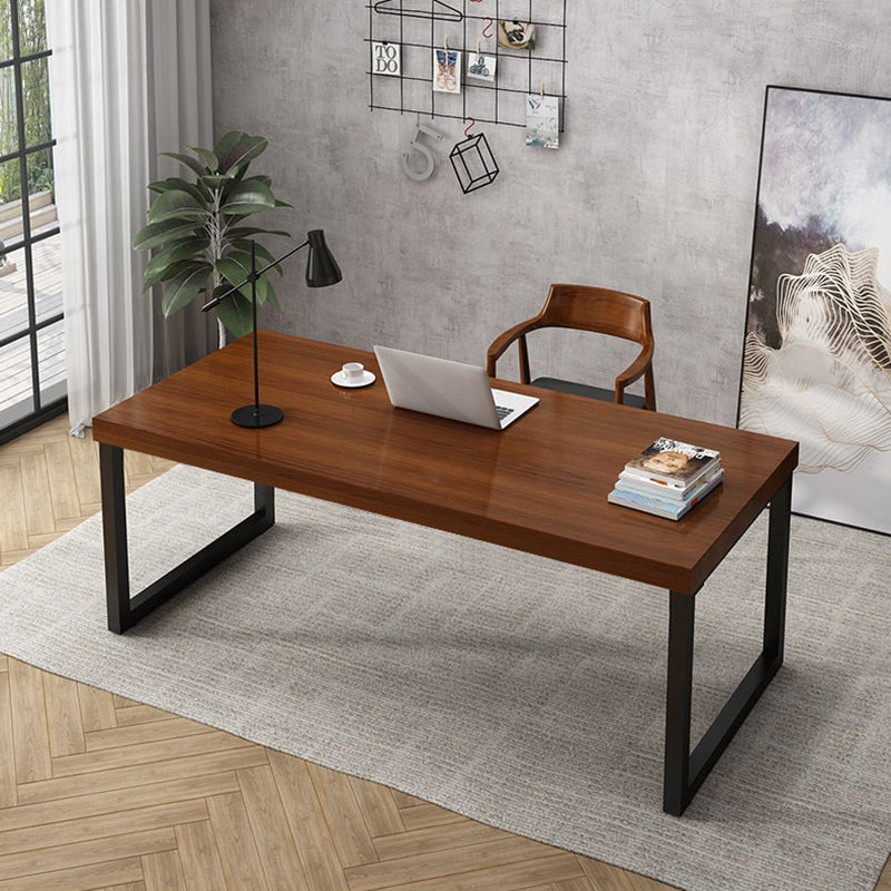 Industrial Home Rectangular Office Desk Solid Wood Writing Desk Clearhalo 'furn' 'furn_office_desk' 'Furniture' 'Office Desks' 'Office Furniture' 'office_desk' 6136665