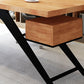 Industrial Natural Rectangular Executive Desk Home Office Desk with Metal Legs Clearhalo 'furn' 'furn_office_desk' 'Furniture' 'Office Desks' 'Office Furniture' 'office_desk' 6136677