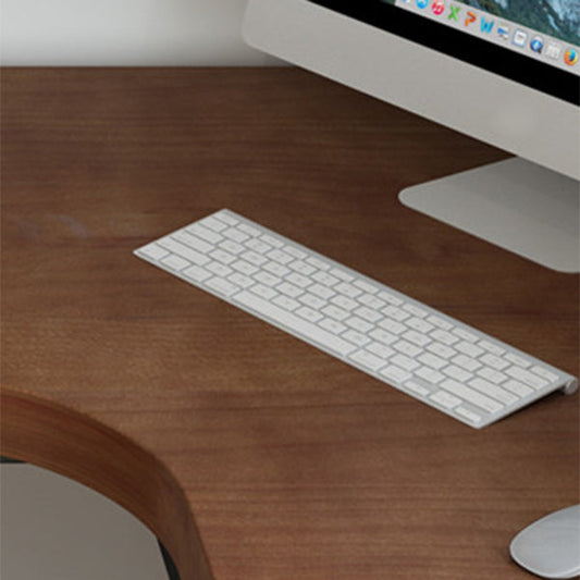 Bureau d'écriture brun en L Bureau de bureau en bois massif industriel