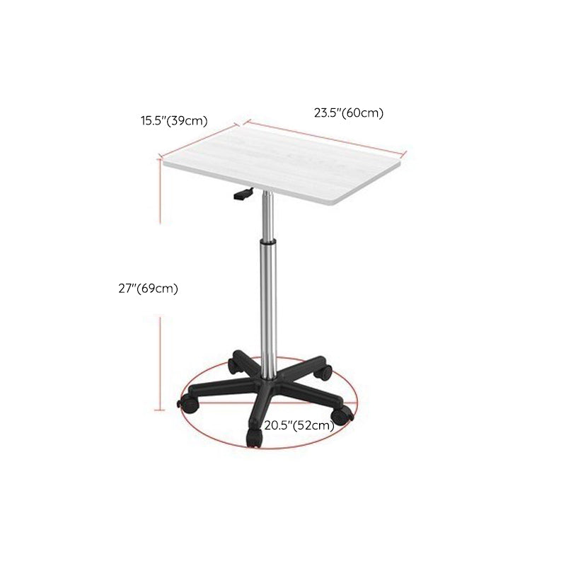 Escritorio de pie de madera artificial con ruedas de ruedas de ruedas para dormitorio para dormitorio