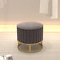 Glam Pouf Ottoman Velvet Upholstered Tear Resistant Round Ottoman with Chair Legs Clearhalo 'furn' 'furn_ottomans_poufs' 'Furniture' 'Living Room Furniture' 'Ottomans & Poufs' 'ottomans_poufs' 6136791