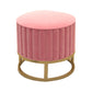 Glam Pouf Ottoman Velvet Upholstered Tear Resistant Round Ottoman with Chair Legs Pink 1 Piece Clearhalo 'furn' 'furn_ottomans_poufs' 'Furniture' 'Living Room Furniture' 'Ottomans & Poufs' 'ottomans_poufs' 6136798