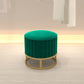 Glam Pouf Ottoman Velvet Upholstered Tear Resistant Round Ottoman with Chair Legs Clearhalo 'furn' 'furn_ottomans_poufs' 'Furniture' 'Living Room Furniture' 'Ottomans & Poufs' 'ottomans_poufs' 6136802