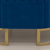 Glam Pouf Ottoman Velvet Upholstered Tear Resistant Round Ottoman with Chair Legs Clearhalo 'furn' 'furn_ottomans_poufs' 'Furniture' 'Living Room Furniture' 'Ottomans & Poufs' 'ottomans_poufs' 6136804