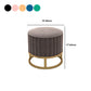 Glam Pouf Ottoman Velvet Upholstered Tear Resistant Round Ottoman with Chair Legs Clearhalo 'furn' 'furn_ottomans_poufs' 'Furniture' 'Living Room Furniture' 'Ottomans & Poufs' 'ottomans_poufs' 6136813