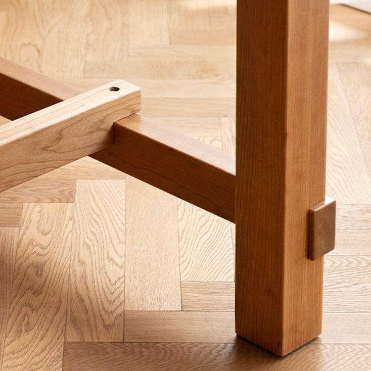 Tavolo da pranzo moderno rettangolo tavolo da pranzo in legno massiccio con base di cavalletto