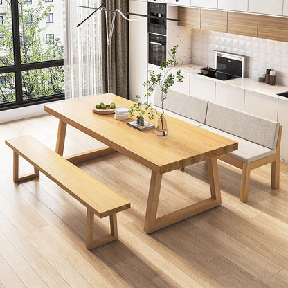 Sled Base Dining Table Contemporary Wood Dining Table for Home 47.2"L x 23.6"W x 29.5"H Without Chairs Clearhalo 'Dining Tables & Seating' 'Dining Tables' 'dining_table' 'furn' 'furn_dining_table' 'Furniture' 'Kitchen & Dining Furniture' 6137097