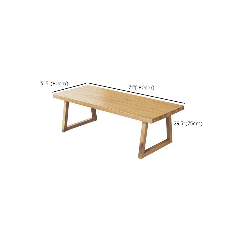 Sled Base Dining Table Contemporary Wood Dining Table for Home Clearhalo 'Dining Tables & Seating' 'Dining Tables' 'dining_table' 'furn' 'furn_dining_table' 'Furniture' 'Kitchen & Dining Furniture' 6137109
