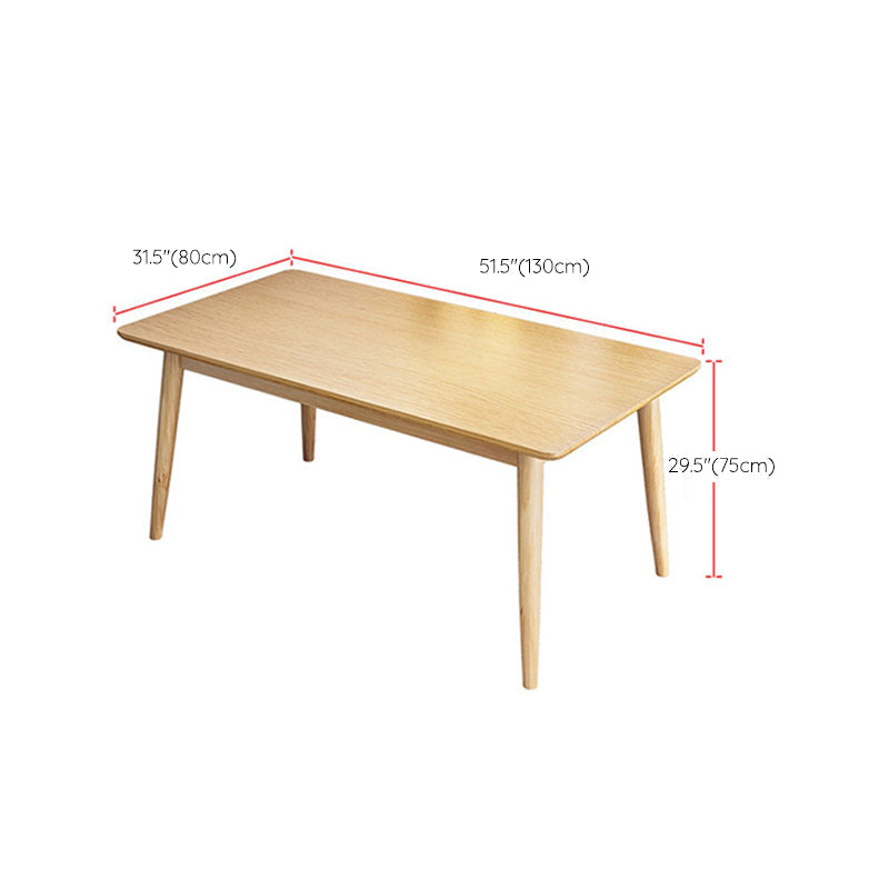 Contemporary Round Dining Table Solid Wood Dinner Table with 4 Legs Clearhalo 'Dining Tables & Seating' 'Dining Tables' 'dining_table' 'furn' 'furn_dining_table' 'Furniture' 'Kitchen & Dining Furniture' 6137209
