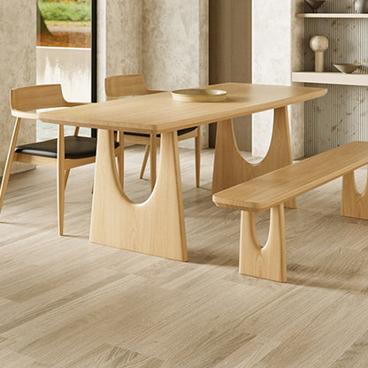 Table de doble pedestal Cena de madera contemporánea para el hogar