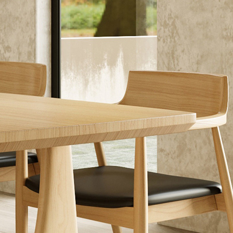 Table de doble pedestal Cena de madera contemporánea para el hogar